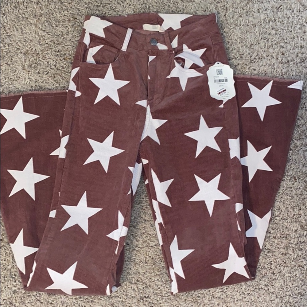 Altr’d State Cordoury Star Flare Pants XS